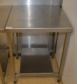 1 x Stainless Steel Prep Table - H85 x W61x D61 cms - CL455 - Ref CB205 - Location: Altrincham WA14