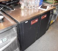 1 x Gamko Backbar Beer Keg Cooler With Stainless Steel Prep Counter - Model FK25/2 - H87 x W121 x