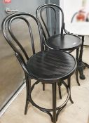 2 x Black Wooden Bar Stools - Ref PA166 - CL463 - Location: Newbury RG14