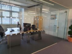 Lot of Glass Partition Panels in Various Sizes - CL467 - Location: Manchester M12