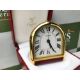 Cartier Gold Clock Swiss Quartz Desk/Travel Alarm Clock - Image 1 of 4