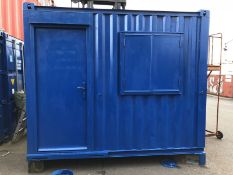 Blue Anti vandal office Security guard hut /store room / mess room./electrics /fork pockets10’x 8’ f