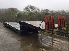 Trailmaster Folding Hydraulic Neck Low Loader Trailer.