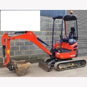 2015 Kubota U17-3 1.5 Ton Excavator Mini Digger