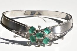 Emerald and Diamond Choker Necklace 18k