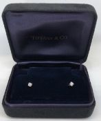 Tiffany & Co Platinum Diamond Earrings