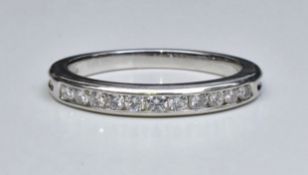 Tiffany & Co Platinum Half Diamond Eternity Ring