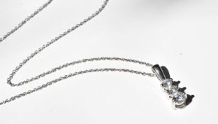 Platinum Diamond Pendant on Tiffany & Co Chain Necklace
