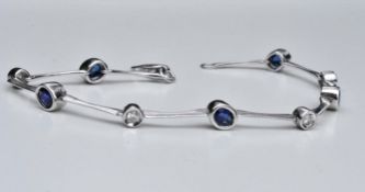 Sapphire & Diamond Bracelet 18k