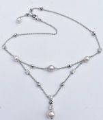 Bulgari Lucea Diamond & Pearl Necklace 18k