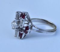 Diamond & Ruby Ring 18k