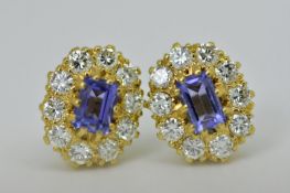 Tanzanite and Diamond Earrings