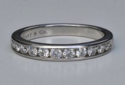 Tiffany & Co Platinum Diamond Eternity Ring 0.50 ct