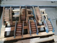 6 NO 100T MACHINE MOVING SKATES C.W TURNTABLES