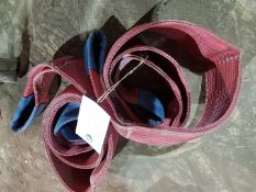 2 NO 5 TONNE 3M LIFTING FLAT DUPLEX LIFTING SLINGS