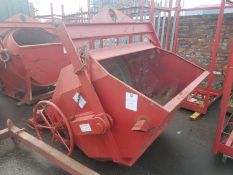 CONQUIP 1500L 4500KG SWL GEARED CONCRETE SKIP / HOPPER