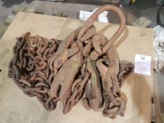 KUPLEX 17TONNE 2 LEG LIFTING CHAINS CIRCA 6M LENGTH