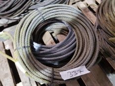 4 no of 3 tonne safe working load 22m length wire rope sling c.w soft eyes