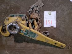 1.5 TONNE 1.5M HEIGHT OF LIFT LEVER HOIST