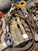 20 TONNE 2 LEG WIRE ROPE SLING 3M LENGTH CW SELF LOCKING HOOKS