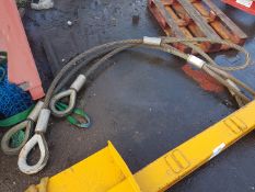 3 NO OF 16 TONNE 3M LENGTH WIRE ROPE SLING