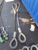 2 NO 24 TONNE 2.5M WIRE ROPE SLINGS