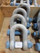 4 NO OF 85T DEE LIFTING SHACKLE BLUE NUT AND BOLT PIN