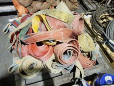 Pallet of Various Webbing Slings