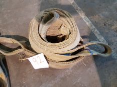 2 NO 3TONNE 4M LIFTING FLAT DUPLEX LIFTING SLINGS