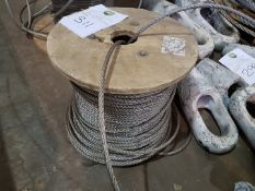 8MM DIA 7X7 CONSTRUCTION STAINLESS STEEL DRUM OF WIRE CIRCA 200M