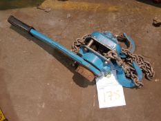 1.5 TONNE 1.5M HEIGHT OF LIFT LEVER HOIST