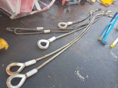 5 NO OF 35 TONNE 6M WIRE ROPE SLINGS & 1 NO OF 35TONNE 3M WIRE ROPE SLING
