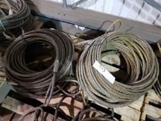 8 no of 3 tonne safe working load 22m length wire rope sling c.w soft eyes