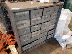 cabinet of various wire rope thimbles / ferrulles / shackles / grab hooks