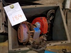 2 X 1 TONNE 6M HEIGHT OF LIFT LEVER HOIST