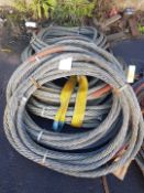 7 NO OF 25 TONNE 20M CIRCULAR LIFTING GROMMETS / ENDLESS WIRE ROPE SLINGS