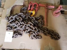 1 NO OF 16MM RATCHER LOADBINDER C.W 4M LENGTH CHAIN 16 TONNE LASHING CAPACITY