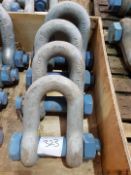 4 NO OF 85T DEE LIFTING SHACKLE BLUE NUT AND BOLT PIN