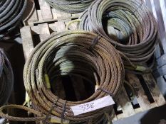 8 no of 3 tonne safe working load 22m length wire rope sling c.w soft eyes
