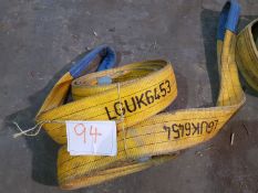 2 NO 3TONNE 4M LIFTING FLAT DUPLEX LIFTING SLINGS