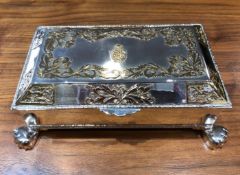 Antique Fine Silver & Pure Gold Cigar Box - Commissioned By Haile Selassie I