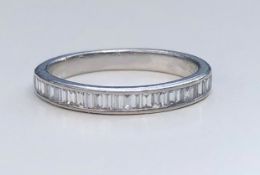 Diamond Platinum Half Eternity Ring