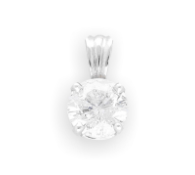 18Carat White Gold 1.02ct Diamond Solitaire Pendant (6mm Diameter)