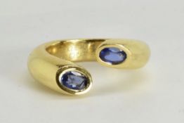 Cartier Sapphire Ellipse Ring 18k
