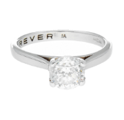 18Carat White Gold Diamond(1.01ct) Solitaire Ring (Size J) With Certification