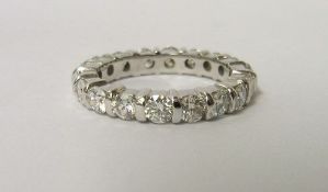 Platinum Full 18 Stone Diamond Set 3.06ct Diamond Ring
