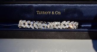 Tiffany & Co Platinum Diamond Leaf Bracelet 11.5 Carat