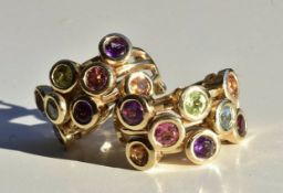 Sonia B Multi Gemstone Earrings 14k