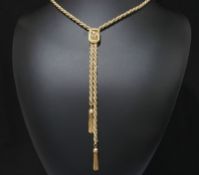 18ct Yellow & White Gold Rope Box Link Woven 46