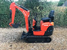 2014 Kubota K008-3 0.8 Ton Mini Micro Digger Excavator-Genuine Machine